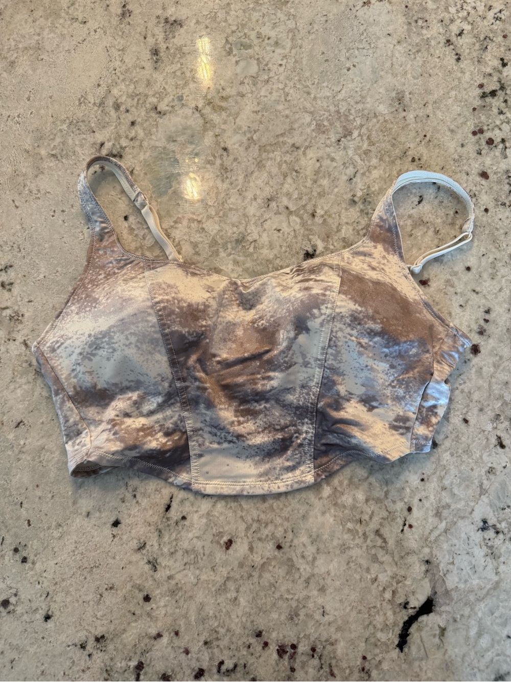 PINK Victoria's Secret Neutral Tie-Dye Seamless Camisole